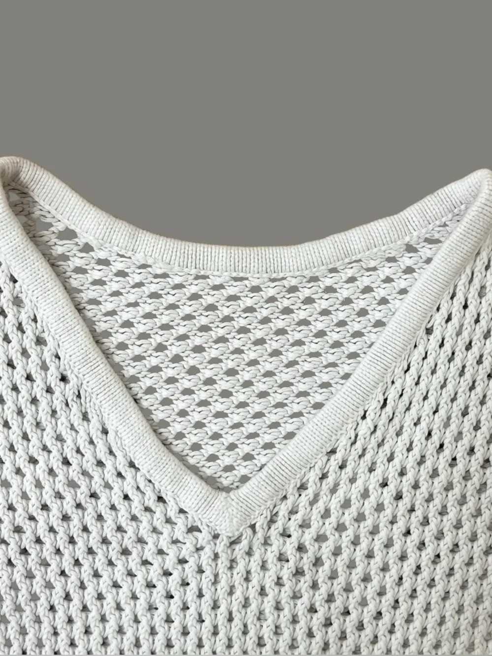 🐩 Splendid Wear it 2 Ways Open-Knit Sweater in White/Off-White | Women’s XS - Picture 2 of 7